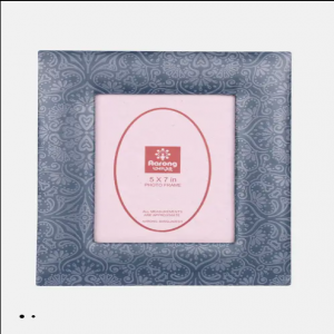 Grey Genuine Leather Photo Frame